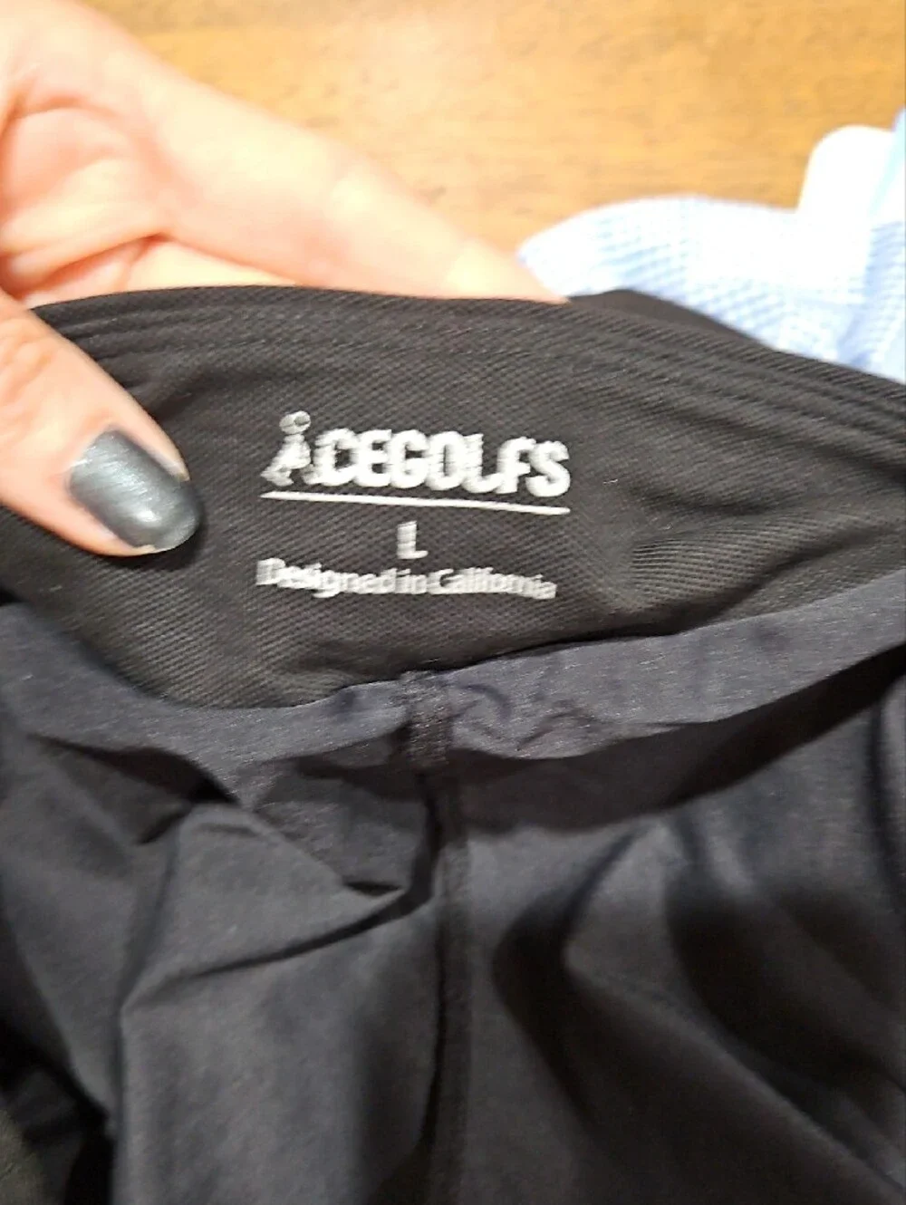 ACEGOLFS Black Mini Skirt with Blue Pleated Hem 🌞UPF 50+